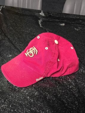 Red Embroidered Logo Baseball Cap